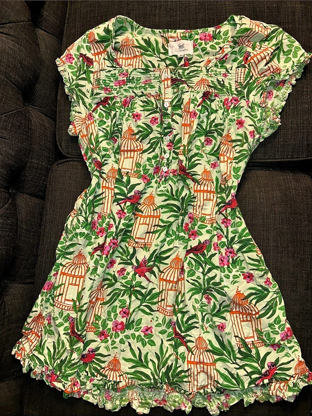 Printfresh Floral Birdcage Print Dress Like New
